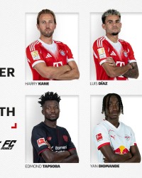 B体育官方首页-德甲2月最佳球员候选：凯恩、迪亚斯、迪奥曼德在列